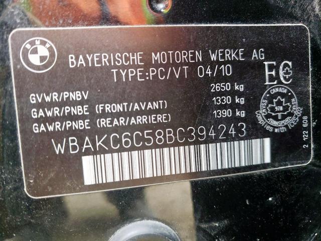 Photo 9 VIN: WBAKC6C58BC394243 - BMW 7 SERIES 