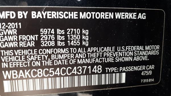 Photo 2 VIN: WBAKC8C54CC437148 - BMW 750 