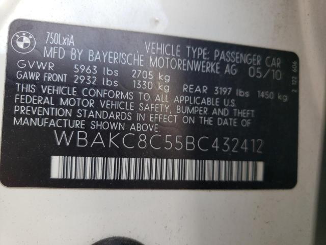 Photo 11 VIN: WBAKC8C55BC432412 - BMW 7 SERIES 