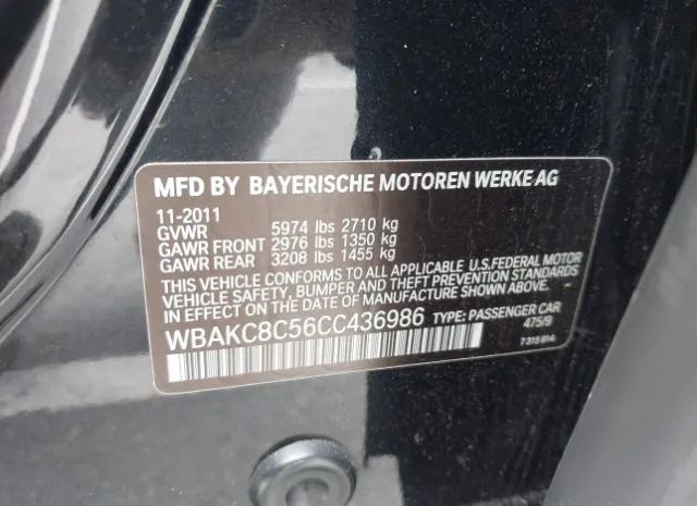 Photo 8 VIN: WBAKC8C56CC436986 - BMW 7 SERIES 