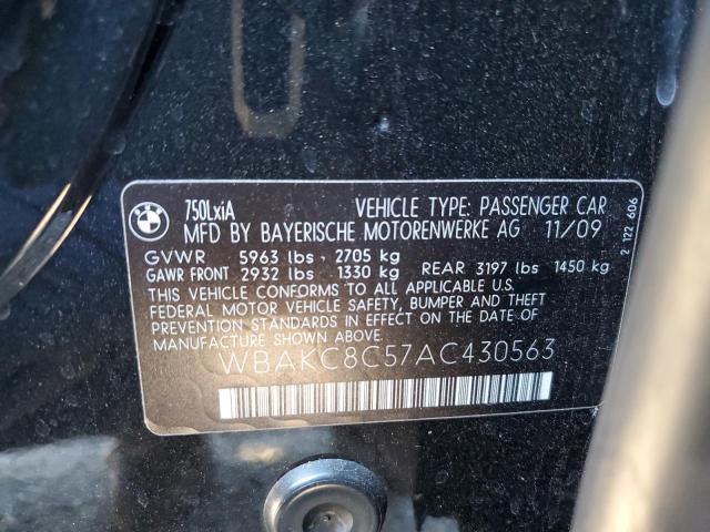 Photo 9 VIN: WBAKC8C57AC430563 - BMW 750 LI XDR 