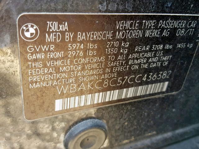 Photo 9 VIN: WBAKC8C57CC436382 - BMW 750LXI 