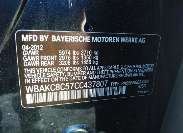 Photo 8 VIN: WBAKC8C57CC437807 - BMW 7 SERIES 