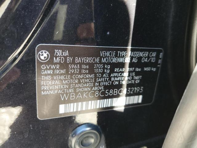 Photo 9 VIN: WBAKC8C58BC432193 - BMW 750 LXI 