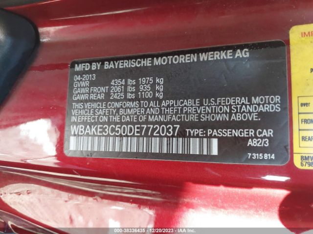 Photo 8 VIN: WBAKE3C50DE772037 - BMW 328I 