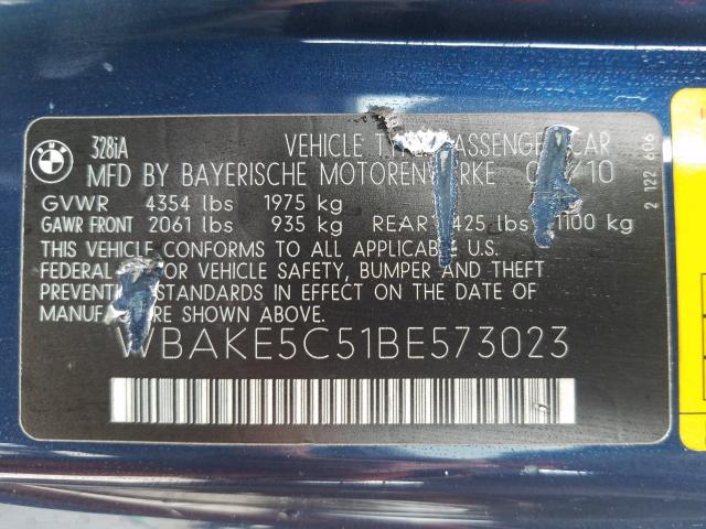 Photo 9 VIN: WBAKE5C51BE573023 - BMW 328 I SULE 