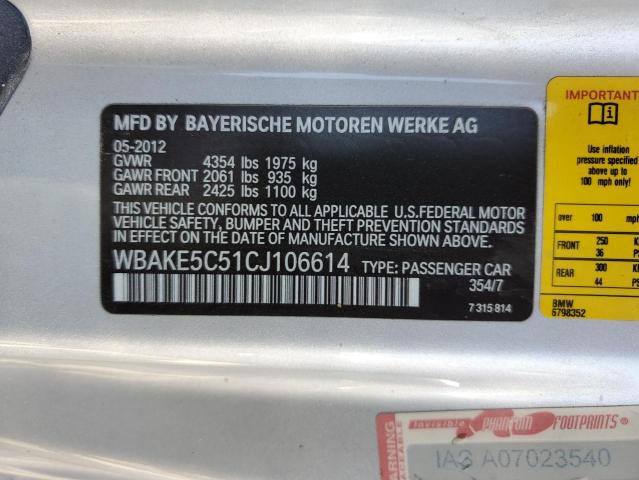 Photo 11 VIN: WBAKE5C51CJ106614 - BMW 328 I SULE 