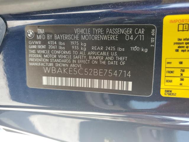 Photo 11 VIN: WBAKE5C52BE754714 - BMW 3 SERIES 