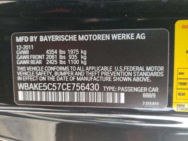 Photo 9 VIN: WBAKE5C57CE756430 - BMW 328 I SULE 