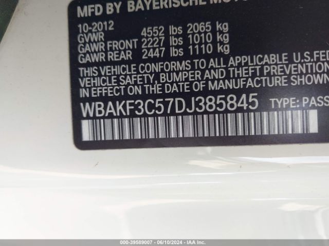 Photo 8 VIN: WBAKF3C57DJ385845 - BMW 328I 