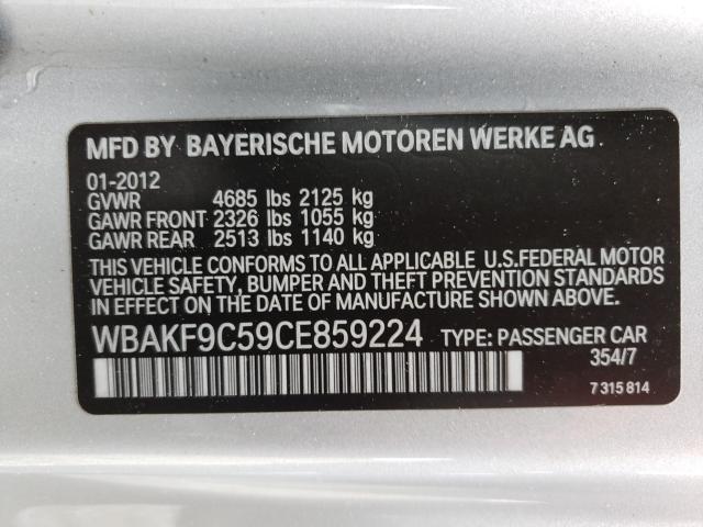 Photo 9 VIN: WBAKF9C59CE859224 - BMW 3 SERIES 