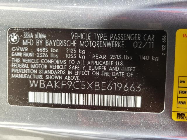 Photo 9 VIN: WBAKF9C5XBE619663 - BMW 335 XI 