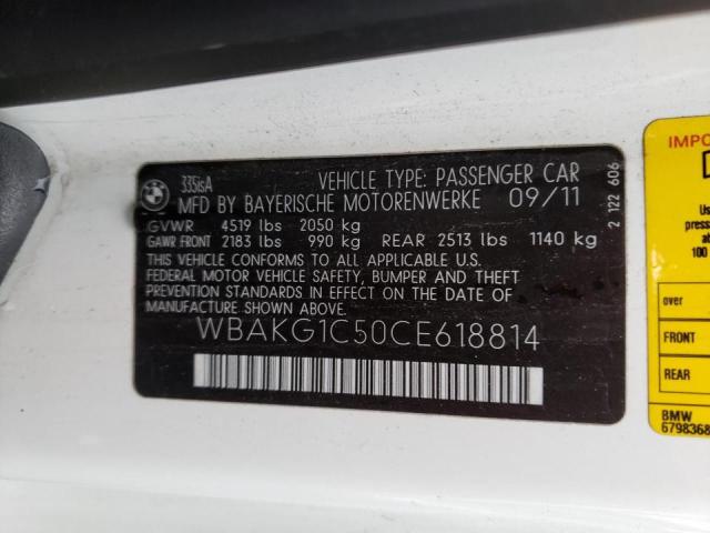 Photo 9 VIN: WBAKG1C50CE618814 - BMW 335 I SULE 