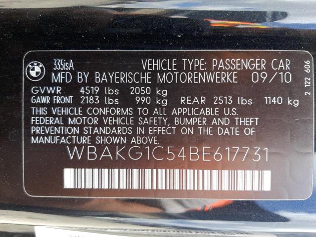 Photo 9 VIN: WBAKG1C54BE617731 - BMW 335 IS 