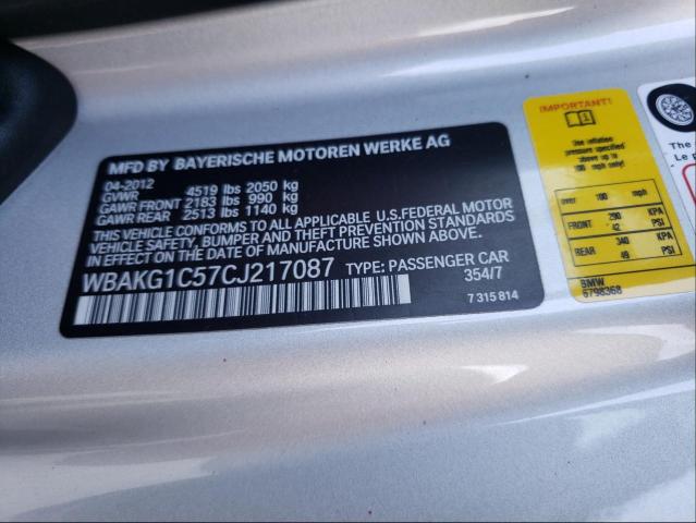 Photo 9 VIN: WBAKG1C57CJ217087 - BMW 335 I SULE 