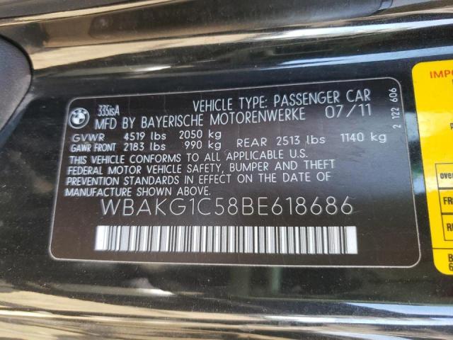 Photo 9 VIN: WBAKG1C58BE618686 - BMW 335 IS 