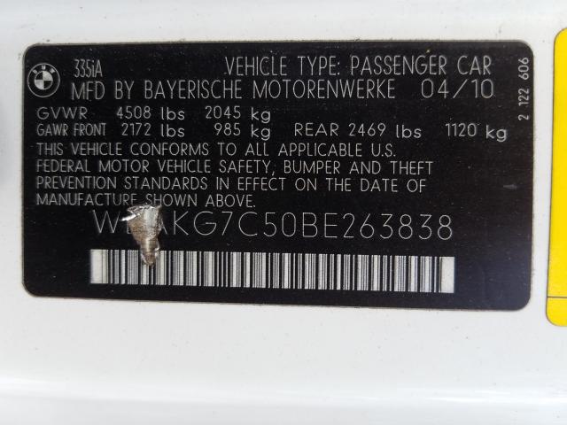 Photo 9 VIN: WBAKG7C50BE263838 - BMW 335 I 