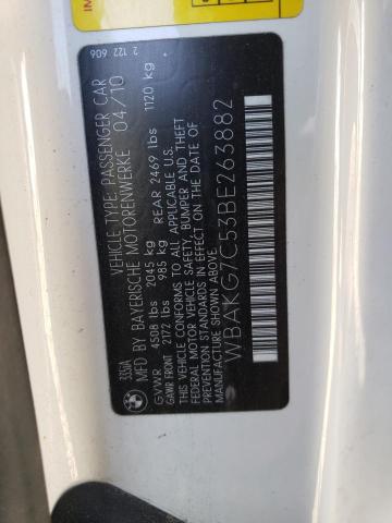 Photo 11 VIN: WBAKG7C53BE263882 - BMW 335 I 