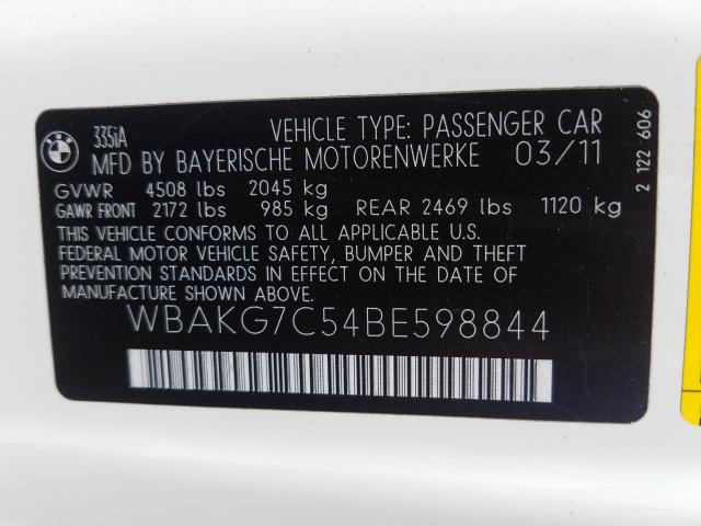 Photo 9 VIN: WBAKG7C54BE598844 - BMW 335 I 