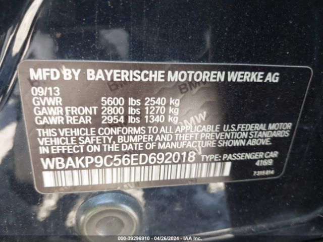 Photo 8 VIN: WBAKP9C56ED692018 - BMW 550I 