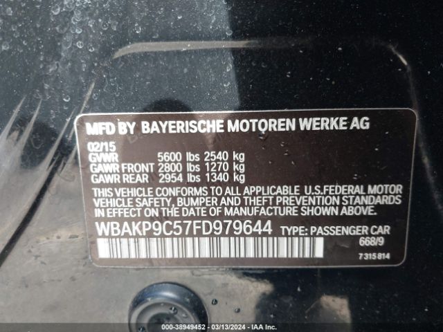 Photo 8 VIN: WBAKP9C57FD979644 - BMW 550I 