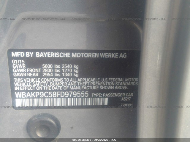 Photo 8 VIN: WBAKP9C58FD979555 - BMW 5 