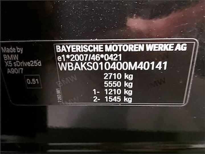 Photo 11 VIN: WBAKS010400M40141 - BMW X5 DIESEL - 2013 