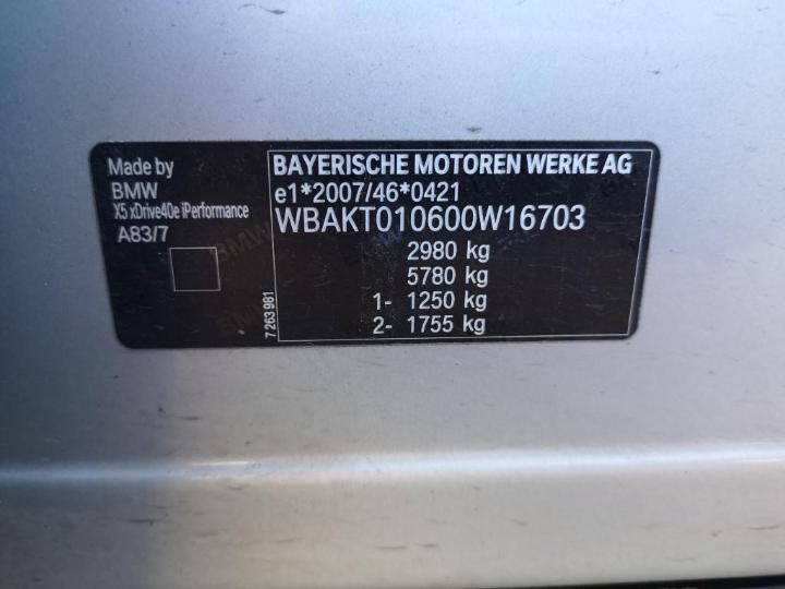 Photo 13 VIN: WBAKT010600W16703 - BMW X5 