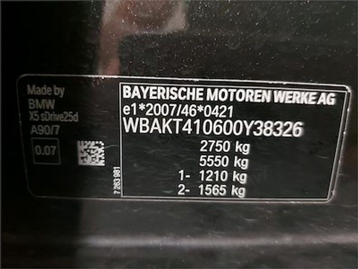 Photo 12 VIN: WBAKT410600Y38326 - BMW X5 DIESEL - 2013 