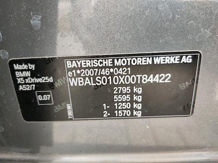 Photo 12 VIN: WBALS010X00T84422 - BMW X5 DIESEL - 2013 