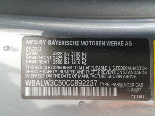 Photo 9 VIN: WBALW3C50CC892237 - BMW 640 I 