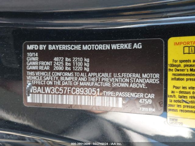 Photo 8 VIN: WBALW3C57FC893051 - BMW 640I 