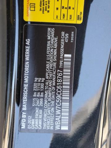 Photo 11 VIN: WBALW7C59CC618767 - BMW 6 SERIES 