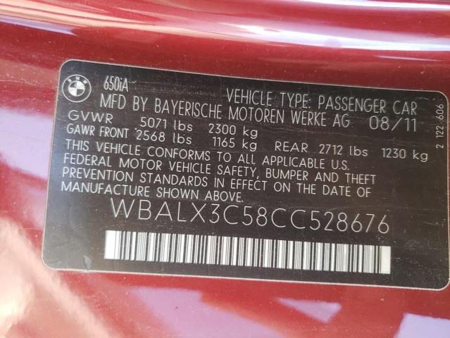 Photo 11 VIN: WBALX3C58CC528676 - BMW 6 SERIES 