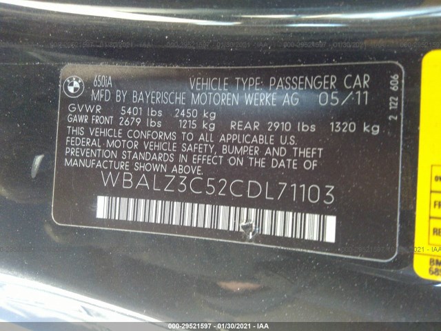 Photo 8 VIN: WBALZ3C52CDL71103 - BMW 6 