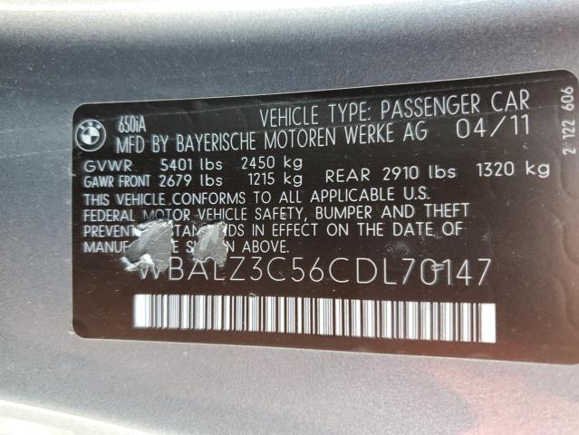 Photo 12 VIN: WBALZ3C56CDL70147 - BMW 6 SERIES 