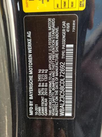 Photo 9 VIN: WBALZ3C58CDL72692 - BMW 650 I 