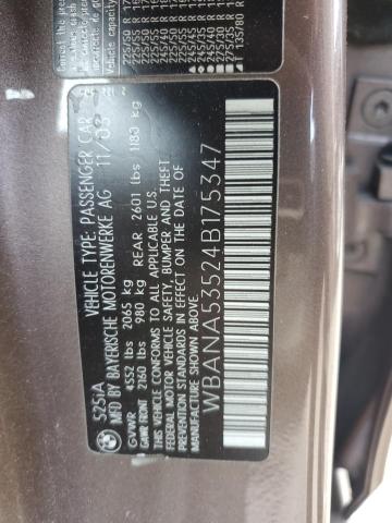 Photo 11 VIN: WBANA53524B175347 - BMW 5 SERIES 