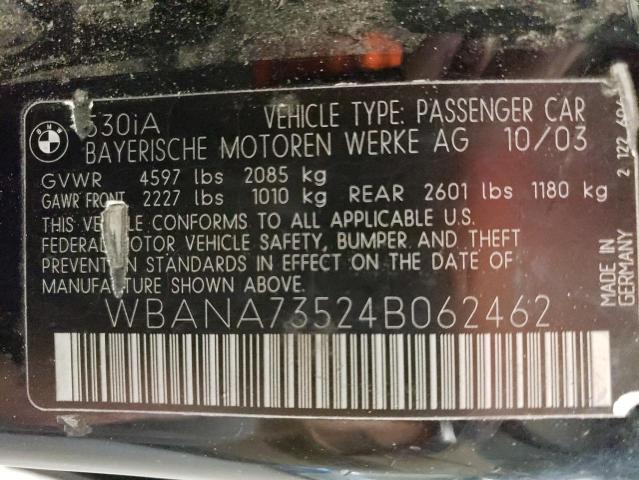 Photo 12 VIN: WBANA73524B062462 - BMW 530 I 