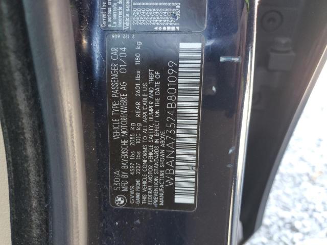 Photo 11 VIN: WBANA73524B801099 - BMW 5 SERIES 