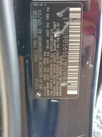 Photo 11 VIN: WBANA73595B815843 - BMW 530 I 