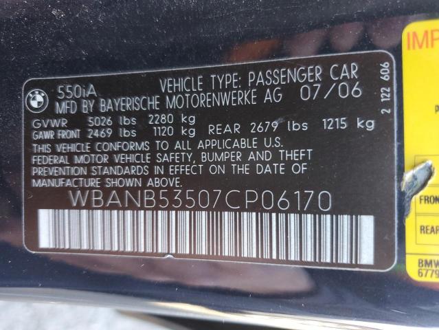 Photo 11 VIN: WBANB53507CP06170 - BMW 5 SERIES 