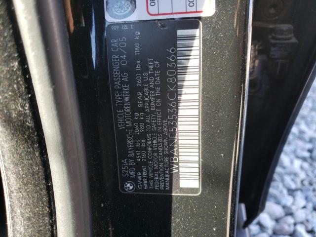 Photo 12 VIN: WBANE53536CK80366 - BMW 5 SERIES 