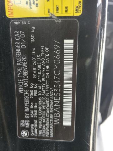 Photo 12 VIN: WBANE53547CY06697 - BMW 5 SERIES 