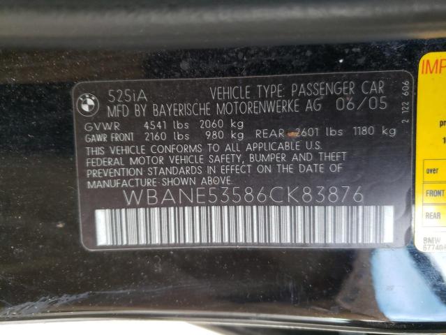 Photo 9 VIN: WBANE53586CK83876 - BMW 525 I 