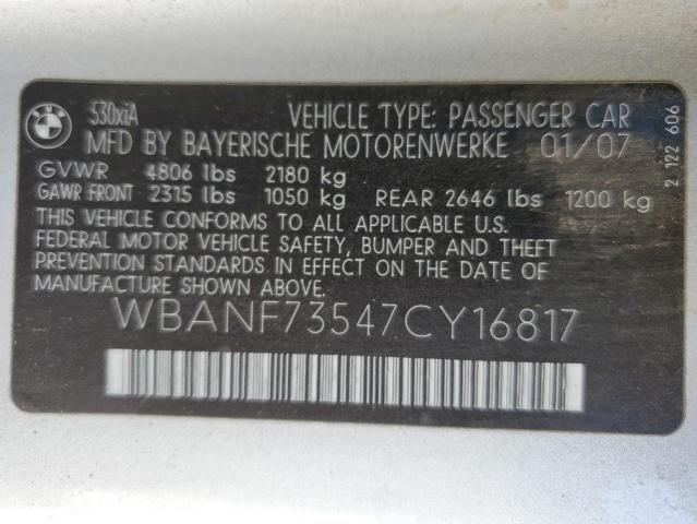 Photo 11 VIN: WBANF73547CY16817 - BMW 5 SERIES 