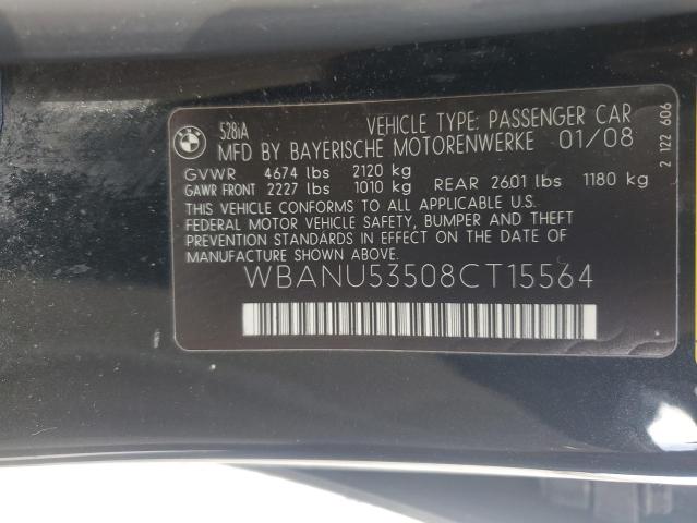 Photo 11 VIN: WBANU53508CT15564 - BMW 528 I 