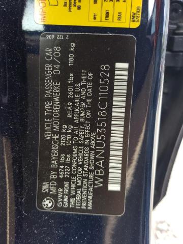 Photo 11 VIN: WBANU53518C110528 - BMW 5 SERIES 