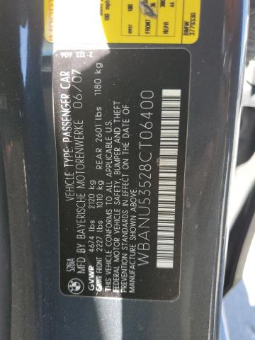 Photo 11 VIN: WBANU53528CT06400 - BMW 5 SERIES 