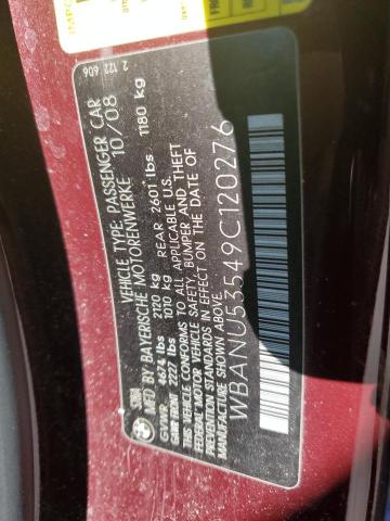 Photo 11 VIN: WBANU53549C120276 - BMW 5 SERIES 